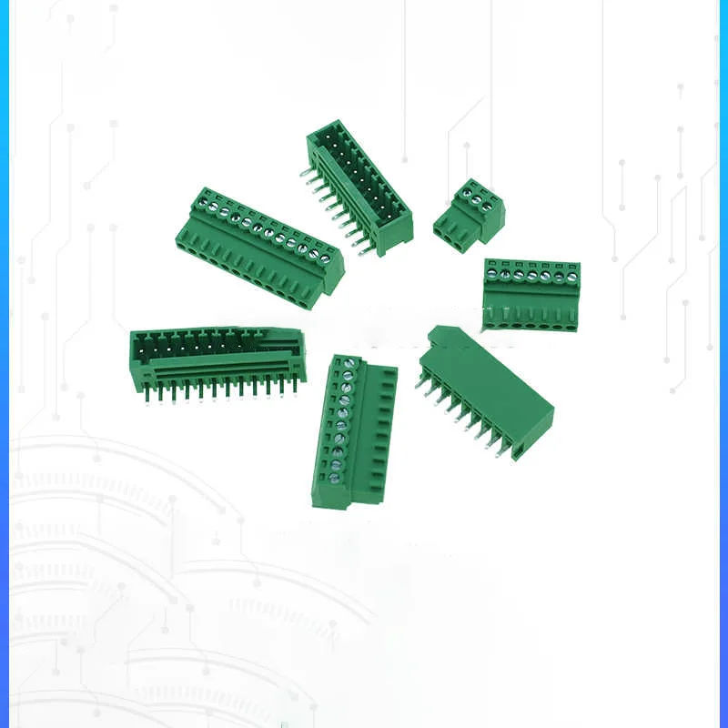 15EDG - 2.54mm Plug-in Terminal Block KF2EDG 2-pole 3-pole 4-pole 5-pole 6-pole 8-pole Straight Pin Curved Pin Set