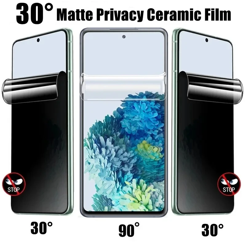 3 Piezas Película de Hidrogel de Privacidad para Samsung S23 S21 S22 S24 Ultra S10 Plus S20 FE Protector de Pantalla Sin Desbloqueo por Huella 2