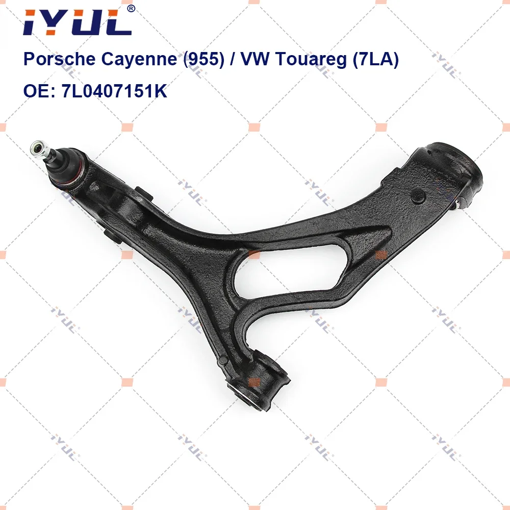 IYUL A Pair Front Lower Suspension Control Arm Triangle For Porsche Cayenne 955 9PA VW Volkswagen 7LA 2002-2013 7L0407151K