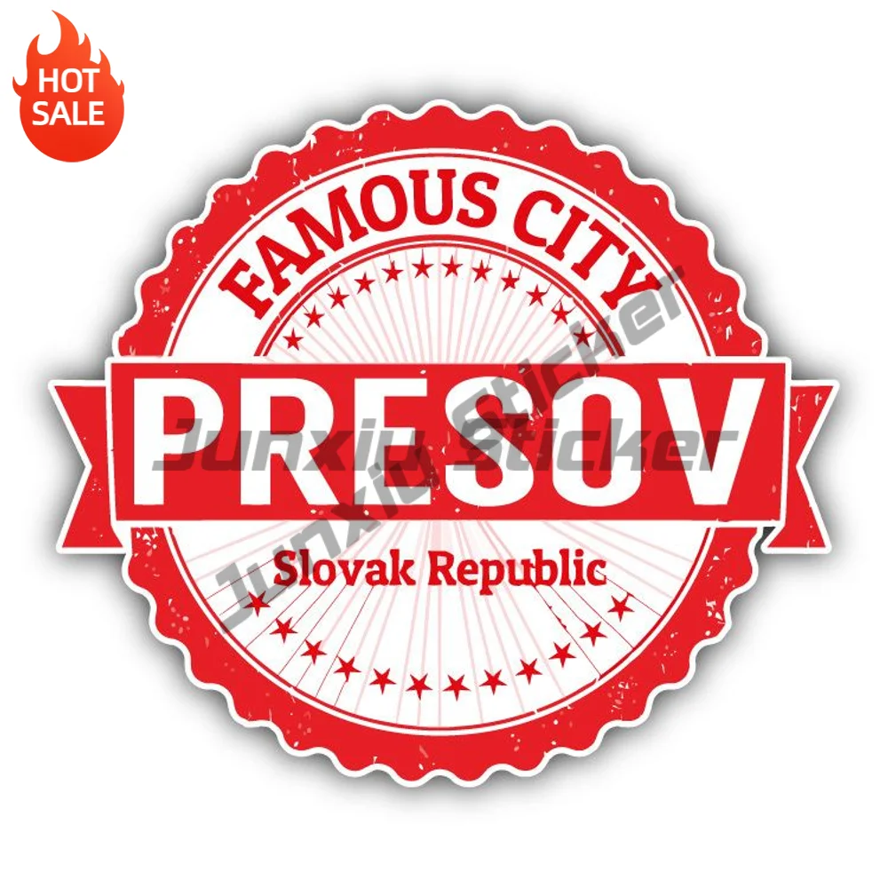 Presov City Slovakia Grunge Travel Stamp Vinyl Sticker Self Adhesive Decal For Rear Window And Laptop Car Accessories