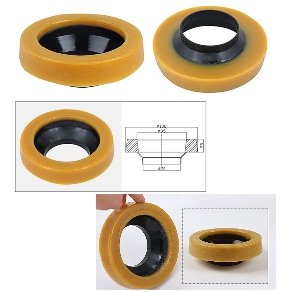 Toilet Flanges and Wax Rings for Toilets with Extended Flanges and Extra Thick Wax Rings for Floor Exit Toilets New Installation