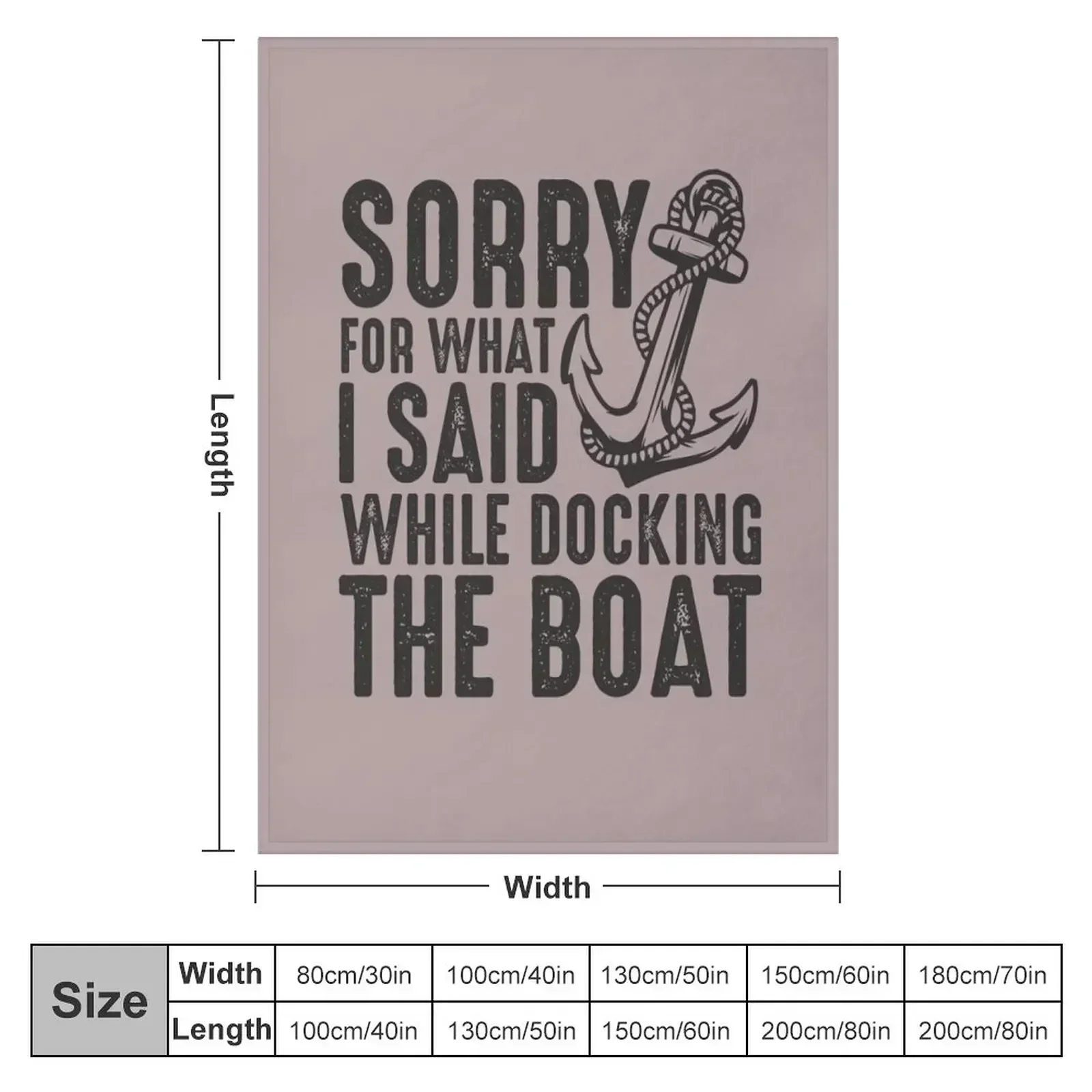 Sorry for what I said while docking the boat funny sailing quote Throw Blanket Comforter Multi-Purpose Decorative Sofas Blankets