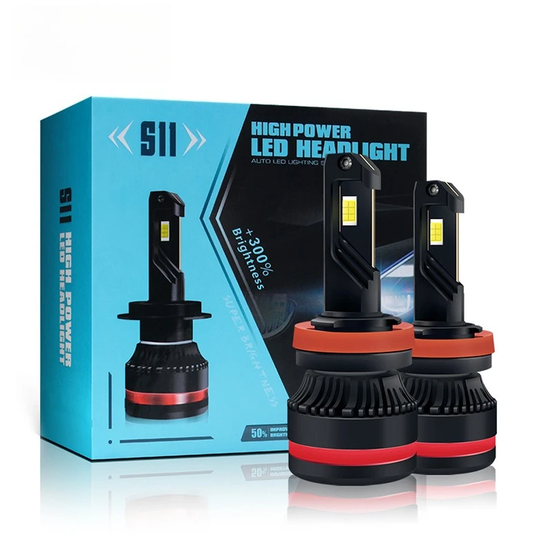 

New S11 Single Copper LED Car Headlight 110W 22000LM H4 H7 H11 Retrofit Super Bright High Power Penetration Car Accessories