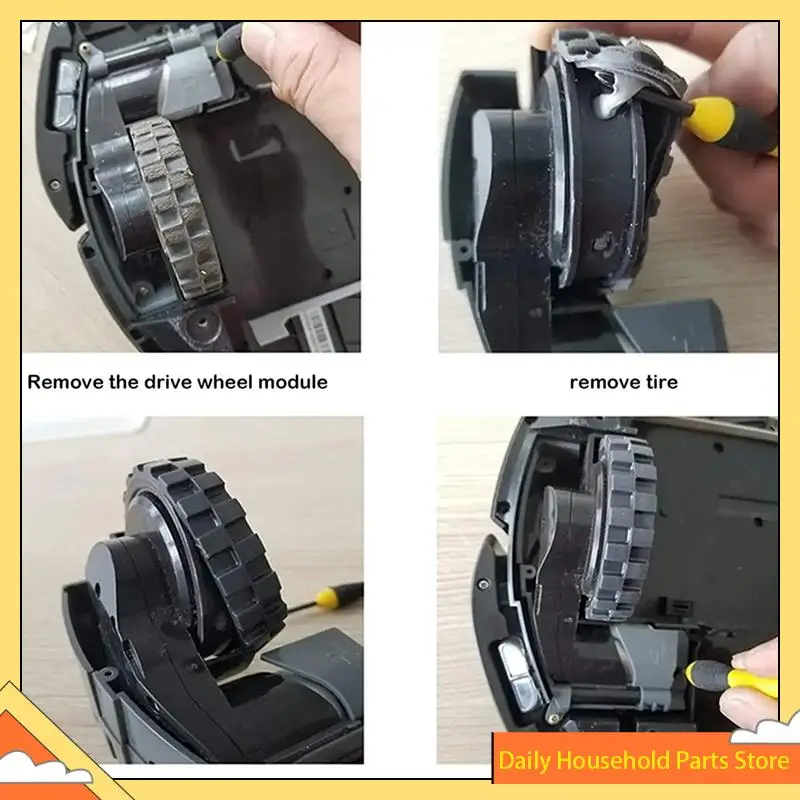 Penggantian Roda Depan dan Ban untuk Irobot Roomba 500 600 700 800 900 Seri 860 870 675 880 960 980 Aksesori Anti Selip Populer