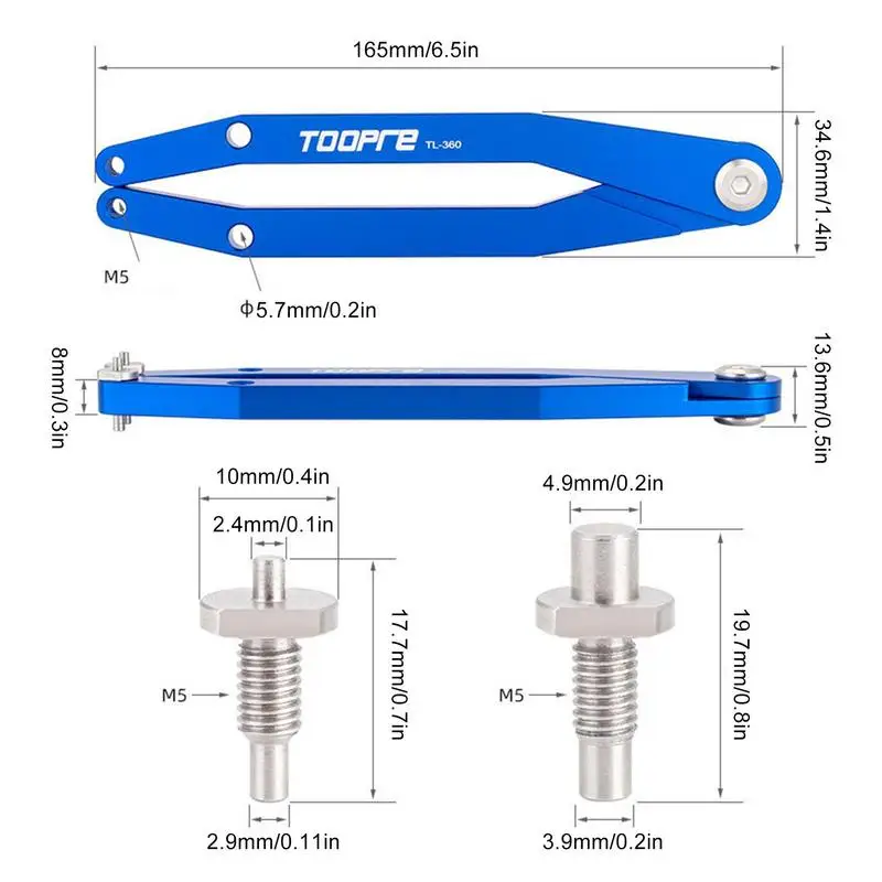 Pin Spanner For Bike Cycling Double-Headed Wrench Tools Aluminum Alloy Spanner Tool Wrench For Bicycle Repair Maintenance Easy