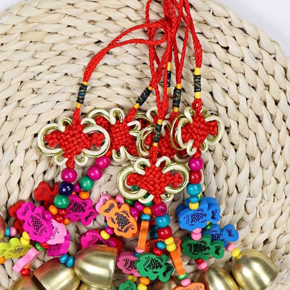 

Chinese Knot Wind Chime Handmade Hanging Decoration for Door Window Room Car Bag Ethnic Wind Chime Gift Beautiful