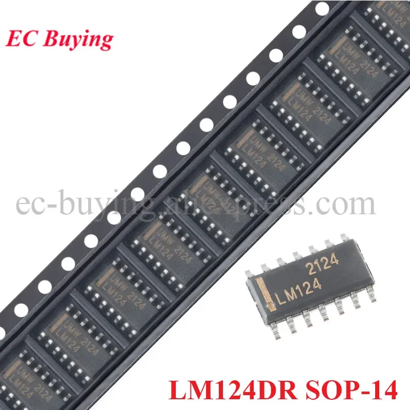 5pcs/lot LM124 SOP-14 LM124DR SOP14 Four-way Operational Amplifier IC Chip New Original