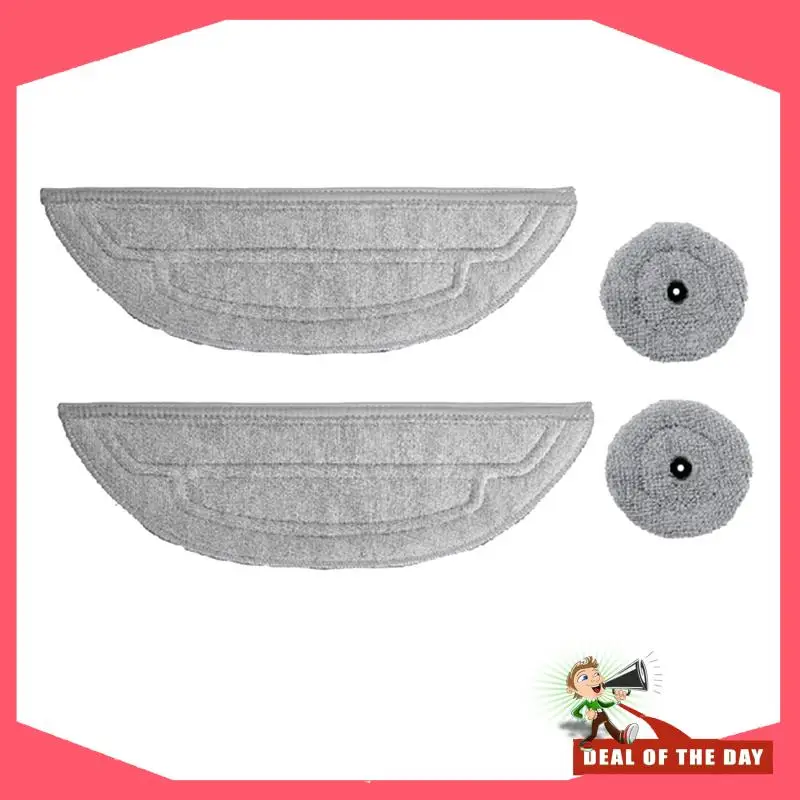 จัดส่งตลอด 24 ชั่วโมง 4 ชิ้นแผ่นซับล้างทําความสะอาดได้สําหรับ Roborock Saros 10 / G30 / S9 Maxv Ultra อะไหล่เครื่องดูดฝุ่น