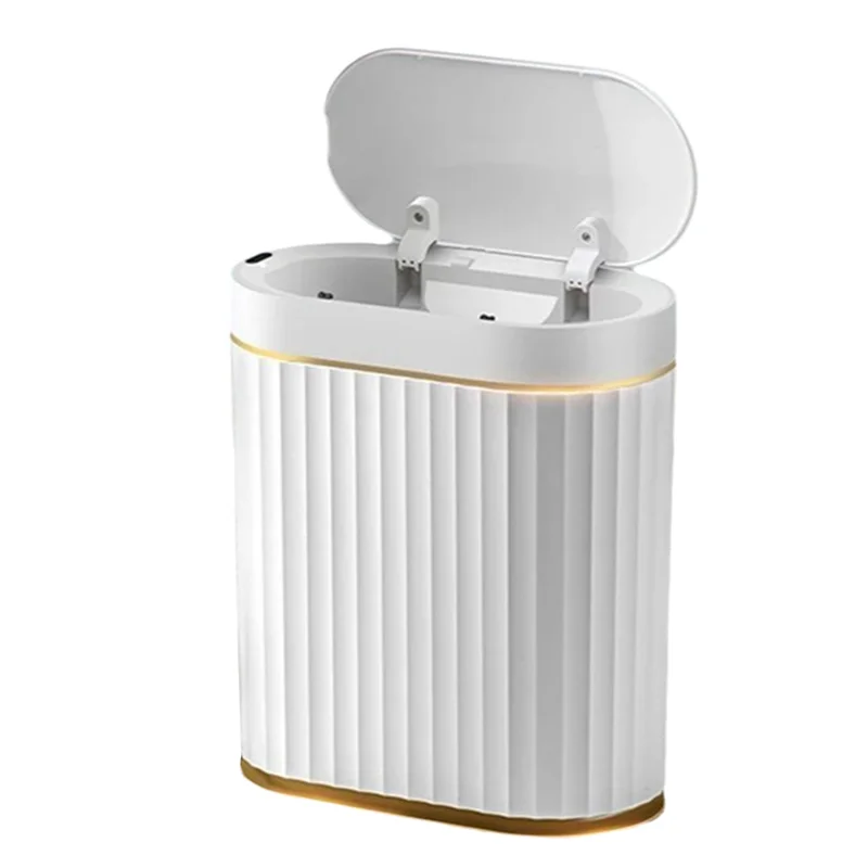 

LUWEI 7L Sensor Trash Can For Kitchen Garbage Tin For Bathroom Light Luxury Family Living Room Cracks Trash Bin
