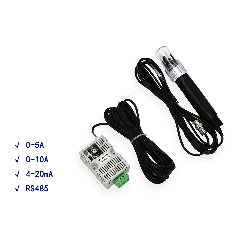 PH Value Temperature Transmitter Water Quality Monitoring 485 Analog Acquisition Electrode PH Detection Sensor Module