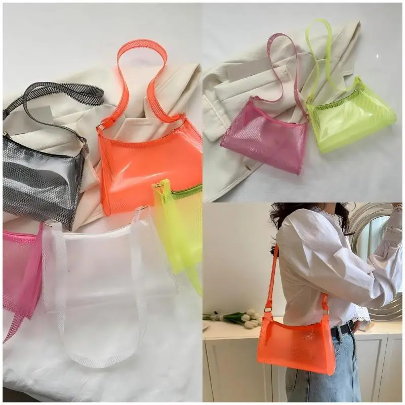 

Модная сумка из ПВХ, прозрачная сумка через плечо, водонепроницаемая сумка-мессенджер, сумка для телефона, женская сумка для хранения помады и ключей