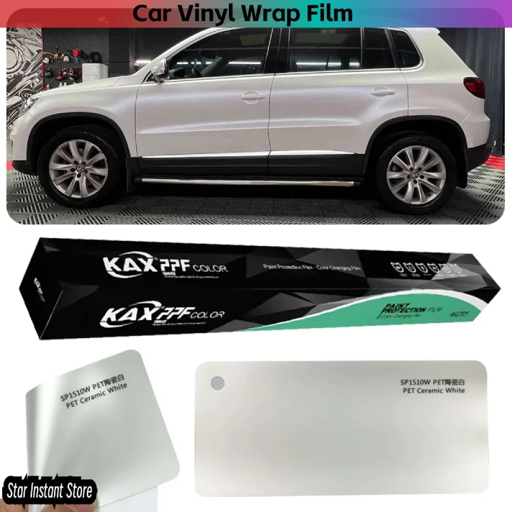 

ПЭТ супер перламутровая керамическая белая блестящая металлическая алмазная виниловая пленка авто наклейка наклейка лист пузырьков без воздуха