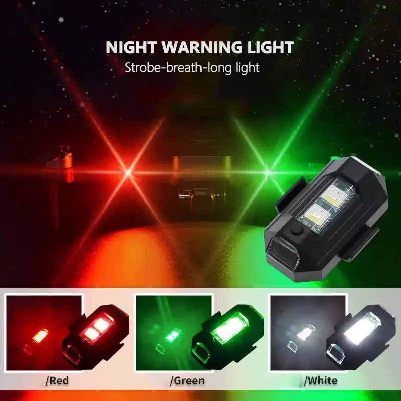 Mini zangão luz estroboscópica para dr-02 led zangão luz estroboscópica anti-colisão iluminação noite vôo indicatior zangão searchlight