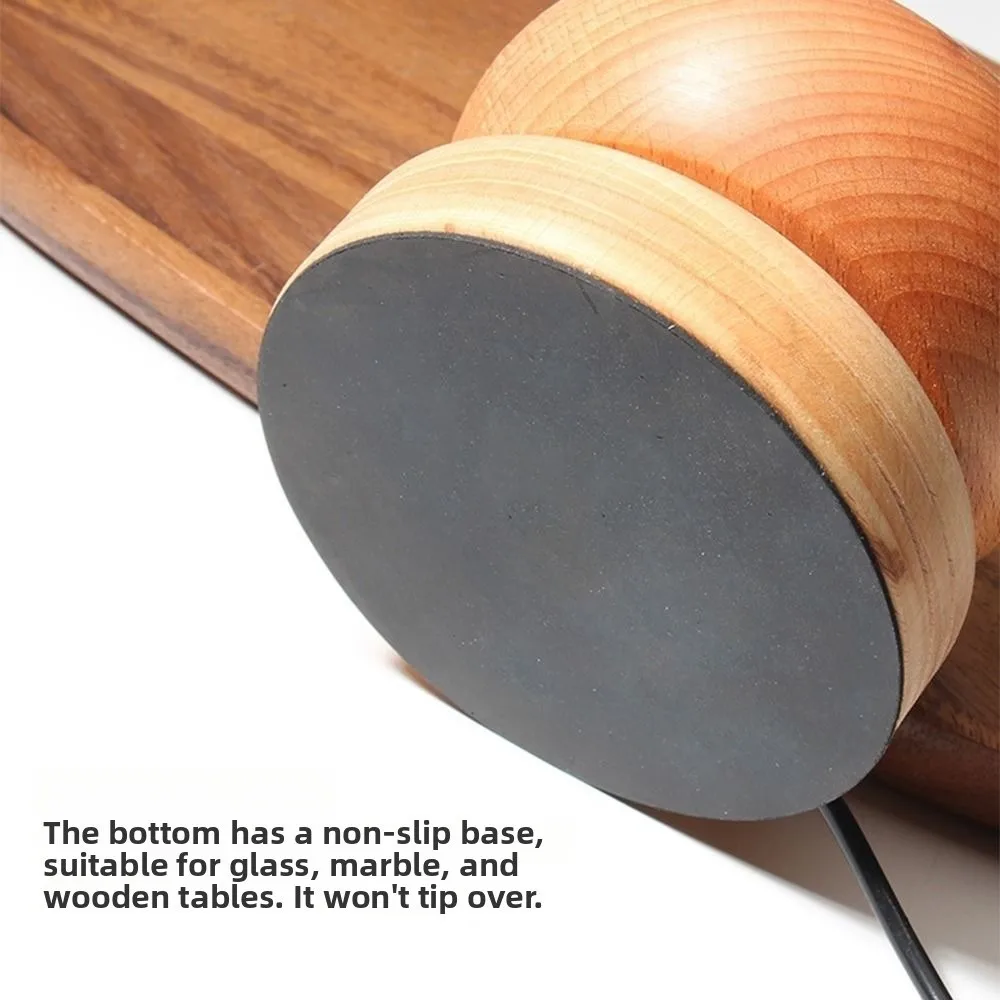 Easy Rotation Wooden Bead Spinner Solid Wood Automatic Speed Electric Spinning Bead Bowl with Needle Wooden Bead Loader Spinner