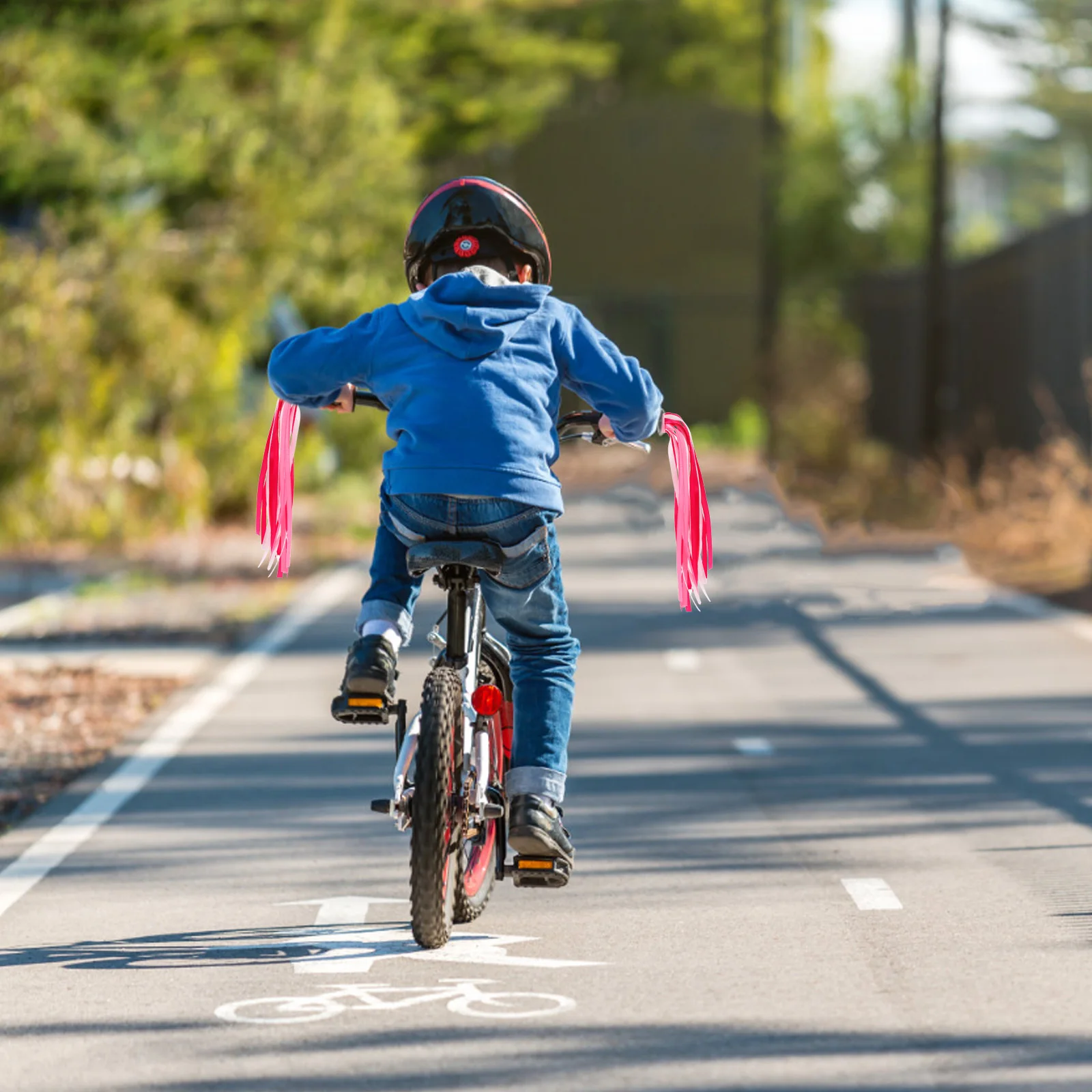 1Pair Kids Bicycle Handlebar Tassels Vibrant Ribbons Easy Installation Scooter Grip Decorations for Children Bike