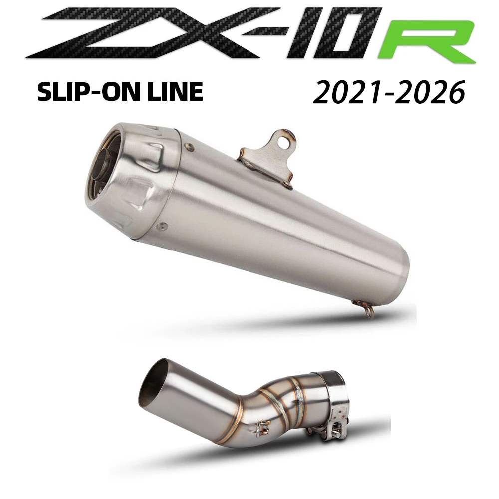 ZX10R Exhaust Muffler For Kawasaki ZX10RR ZX-10R/10RR 2021-2026 Motorcycle Slip on Line Exhausts Pro Race Tube with DB Killer