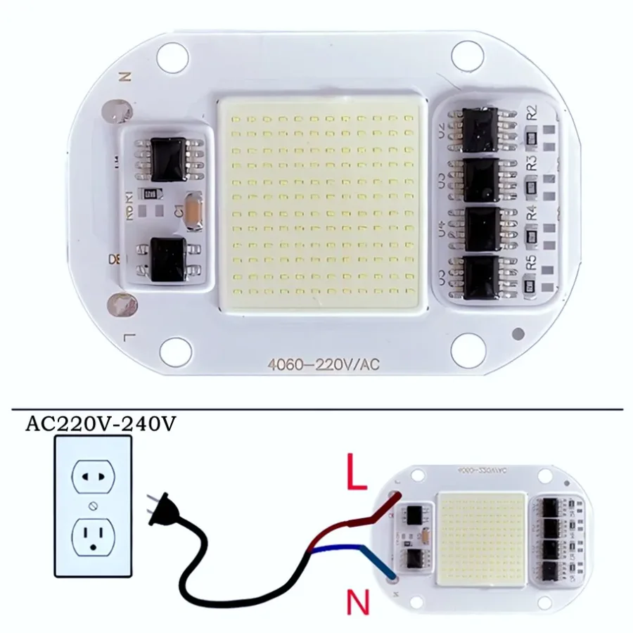 50W AC220V LED COB Chip 50W Light Source No Need Driver for LED Lamp Beads Flood Light Spotlight Lamp High Brightness Chip image 2
