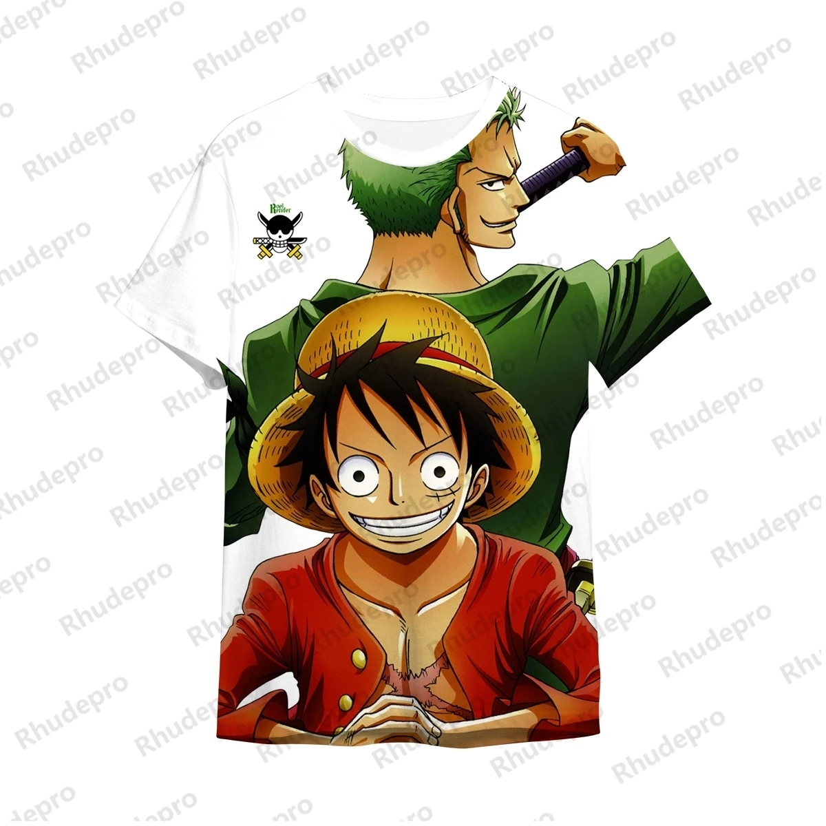 2024 Affe d Ruffy Männer Kleidung Roronoa Zoro Männer einteilige T-Shirt Mode Tops neue Harajuku-Stil Hemden Sommer Trend Shirts