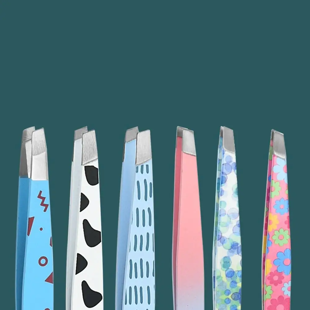 

Professional Cartoon Pattern Eyebrow Tweezers Removal Fine Hairs Brow Trimming Eyebrow Clip Stainless Steel Waterproof