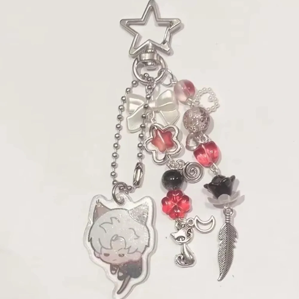 Game Love And Deepspace Rafayel Xavier Zayne Cosplay Acrylic Keychain Backpack Pendant Key Ring Accessories