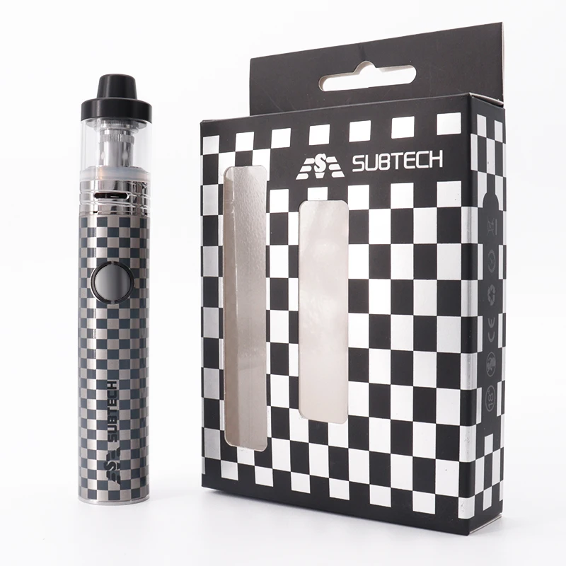 Stylo vapoteur électronique S22 60W, kit de dosettes, contrôle de débit d'air, batterie 1800mAh, 2ml, atomiseur précieux E Laguna ette, vaporisateur de vapeur de fumée