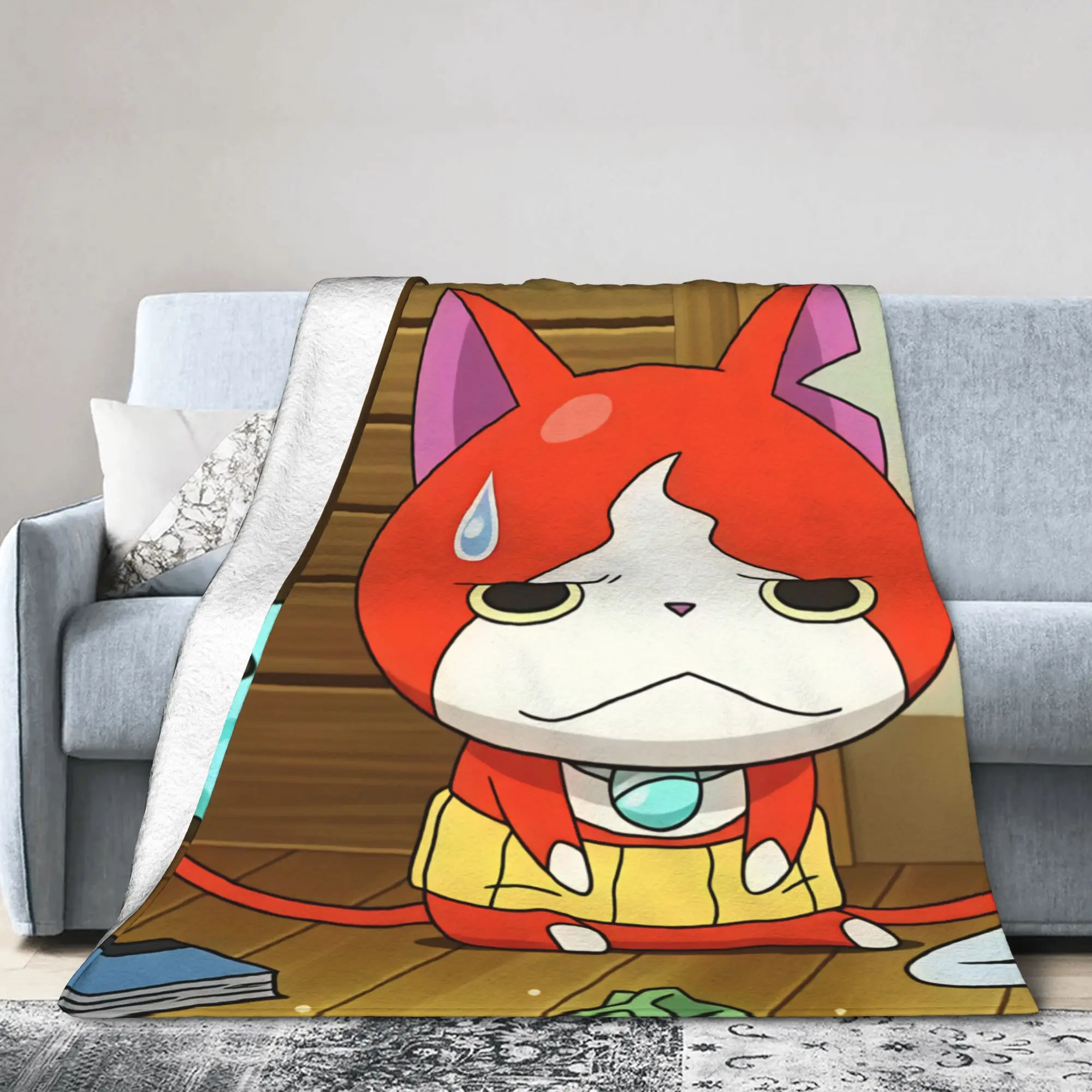 Yokai Watchs  Soft Warm Blankets  Kids Adult Plush Throw Blanket Fluffy Outdoor Flannel Bedspread Sofa Bed Cover