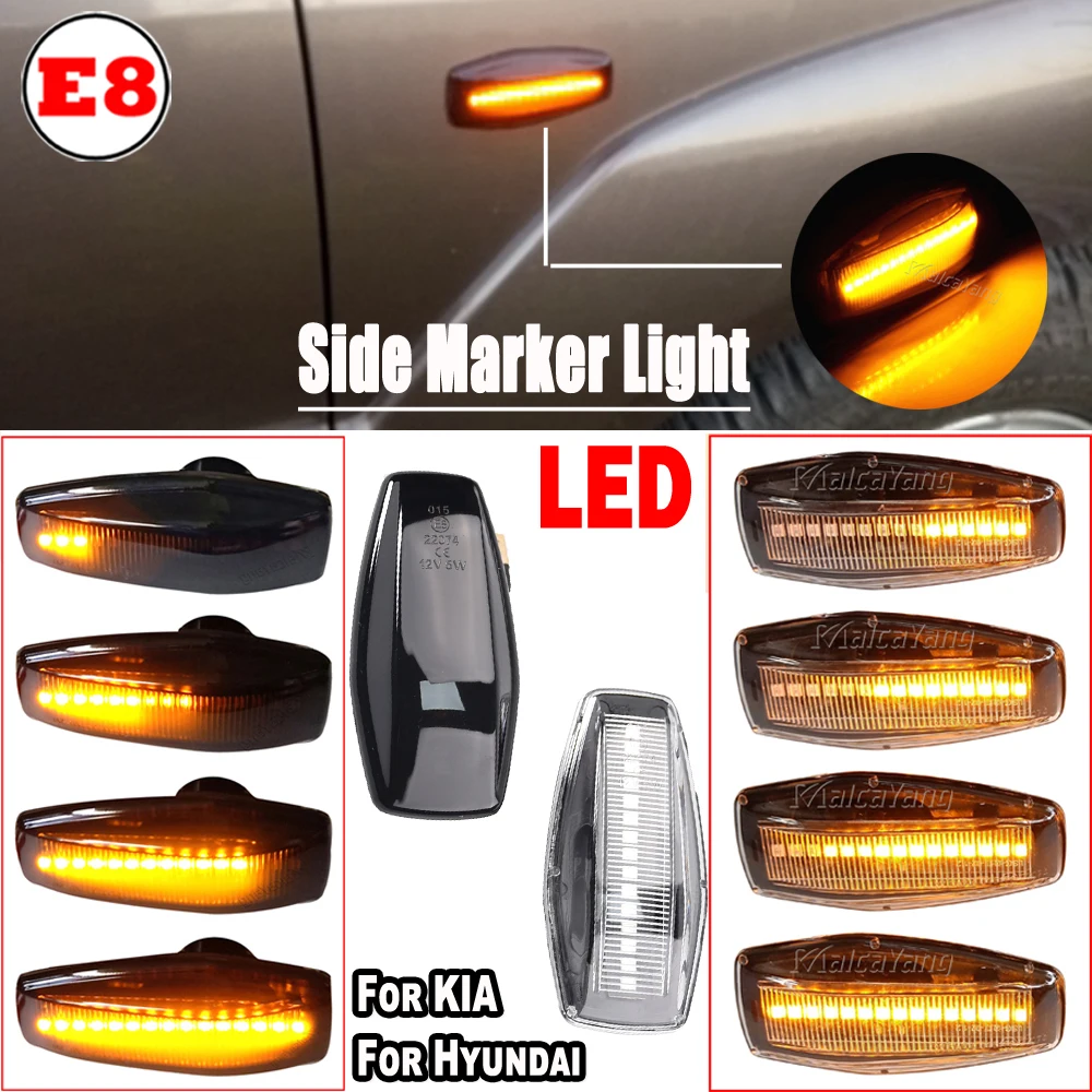 For Hyundai Elantra i10 Getz Sonata XG Tucson Terracan Coupe Car Turn Signal Light LED Side Marker Sequential Blinker Lamp