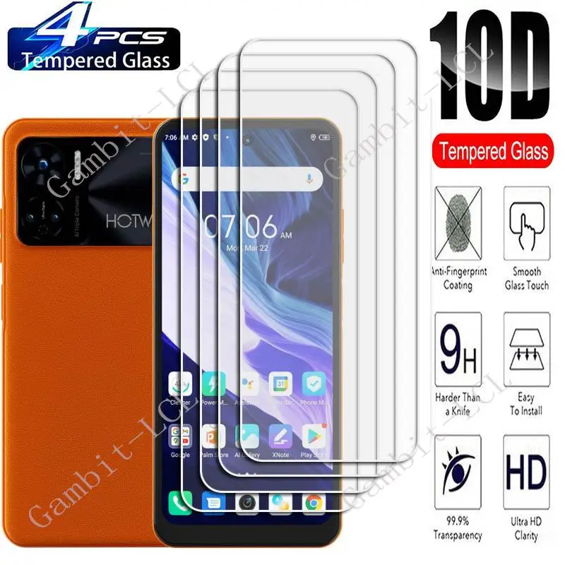 4PCS For Hotwav Note 12 Screen Protective Tempered Glass On HotwavNote12  Note12 6.8\