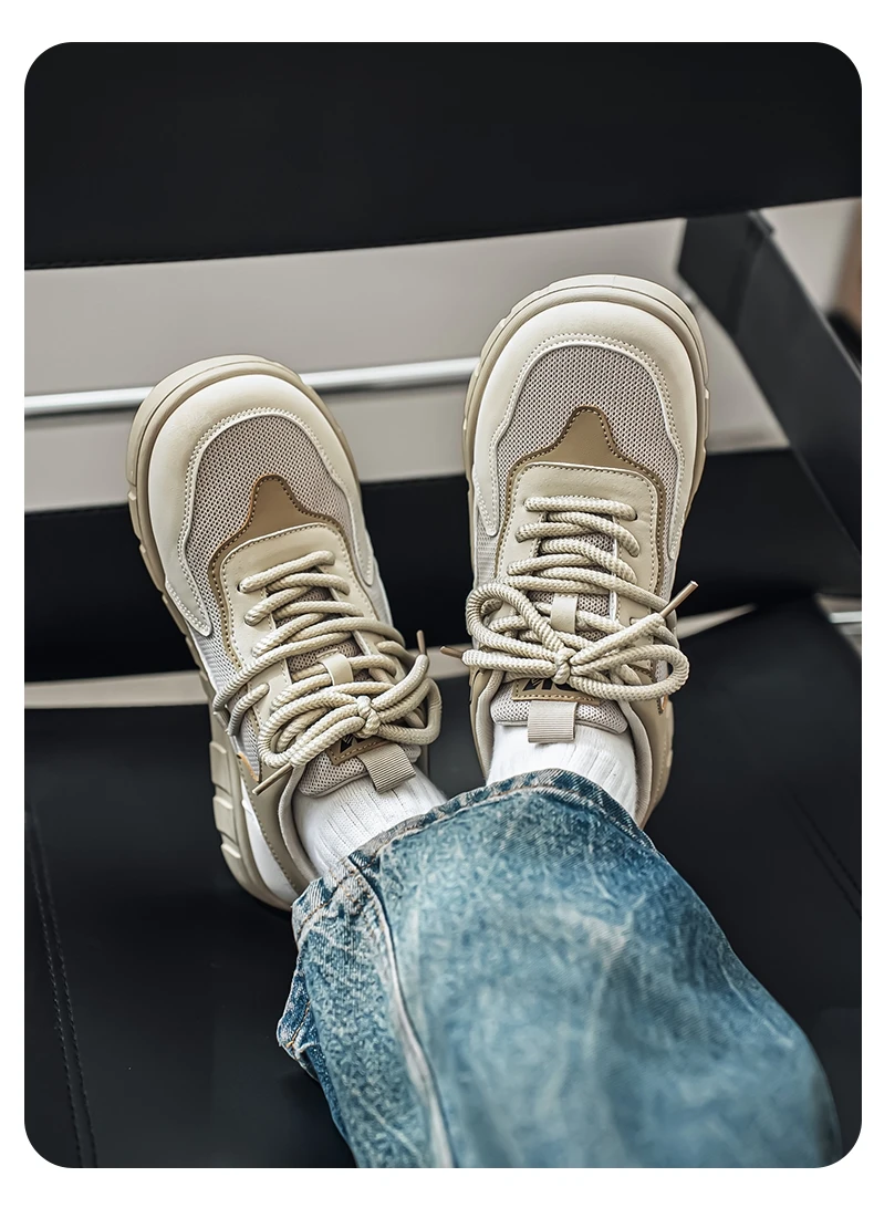 Herrenschuhe mit breiter Zehenbox, leichte Outdoor-Laufschuhe, rutschfeste, weiche, modische Herrenschuhe – Detail 4