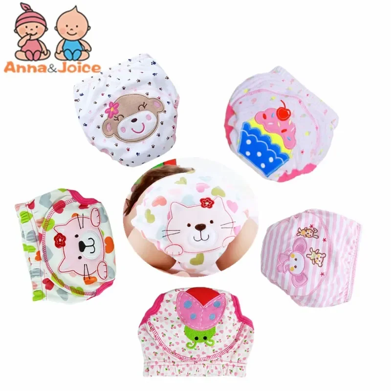 6pcs/Lot Baby Girls Waterproof Learning Pants Toilet Training Be Reused 10-14kg