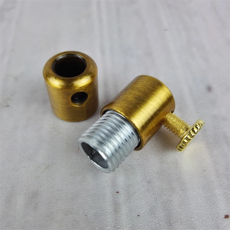 10 pieces Metal grips for cable lock 15mm tube Cord cable wire grips M6 ceiling plate connect for pendant lamp