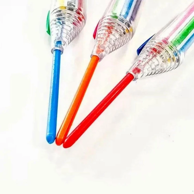 Multicolor Rotating Crayons para crianças, Pressionando Crayon Lápis, Artes, Colorido, Doméstico, 4pcs