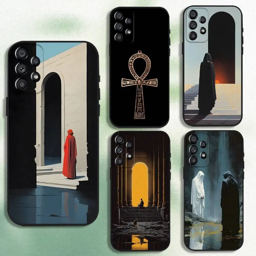 

Egypt M-Mysterious Tarot Phone Case For Samsung Galaxy A20,A21s,A22,A31,A32,A52,A53,A72,73,A80 Soft Black Cover