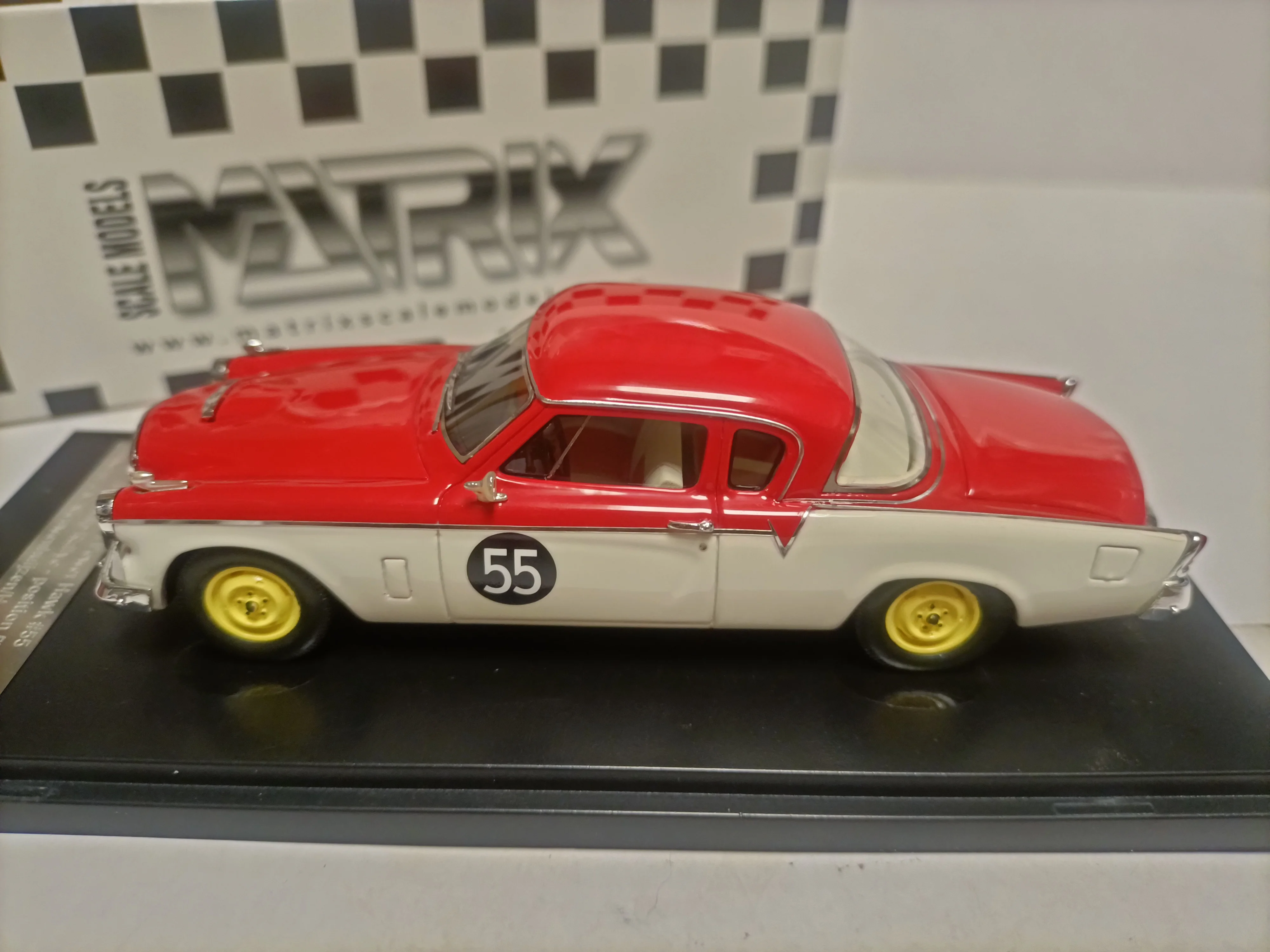 Matrix 1:43 Studebaker Power Hawk 1956 #55 Vintage Car Simulation Limited Edition Resin Metal Static Car Model Toy Gift