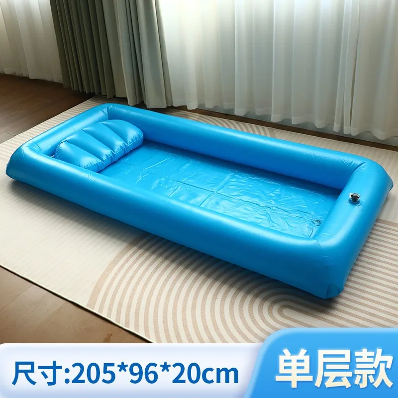 Inflatable Shower Bed for Bedridden Elderly - Portable Nursing Bath with Drainage System & Quick Deflate