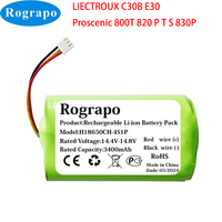 New 14.4V 3400mAh Li-ion Robot Vacuum Cleaner Battery For Alfawise V8S Pro LIECTROUX C30B Proscenic 800T 820P  820T 820S 830P