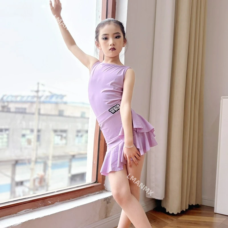 Nowa letnia spódnica do tańca dla dzieci na rok 2025, profesjonalna sukienka do tańca latynoamerykańskiego, strój do ćwiczeń.