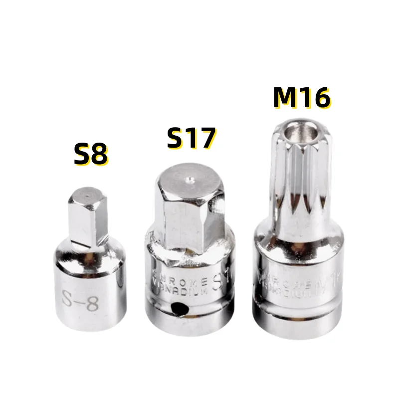 

M16 S17 S8 Масляный картер, сливная пробка, торцевой ключ, 3/8 дюйма, привод, авторемонт, коробка передач, винт, гаечный ключ, инструмент для ремонта автомобиля