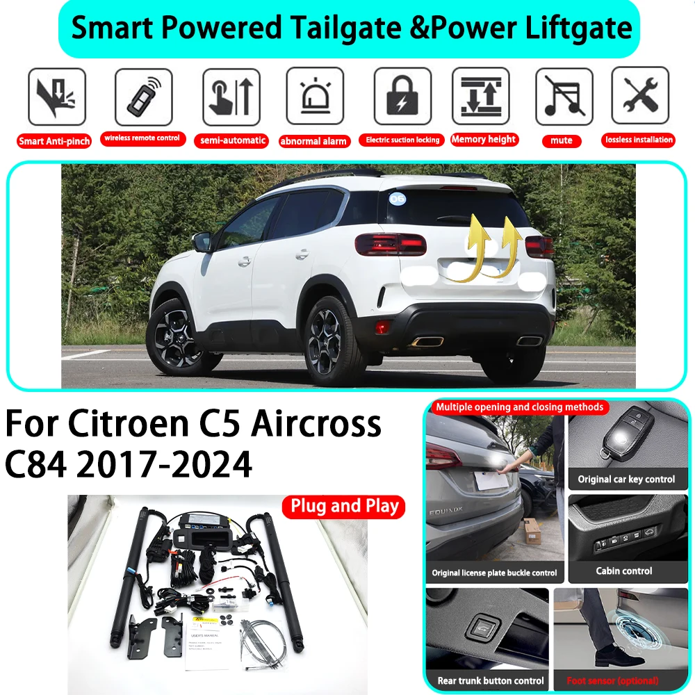 for Citroen C5 Aircross C84 2017-2024 OEM Smart Automatic Powered Tailgate Electric Power Tailgate Lift Kit Key Close