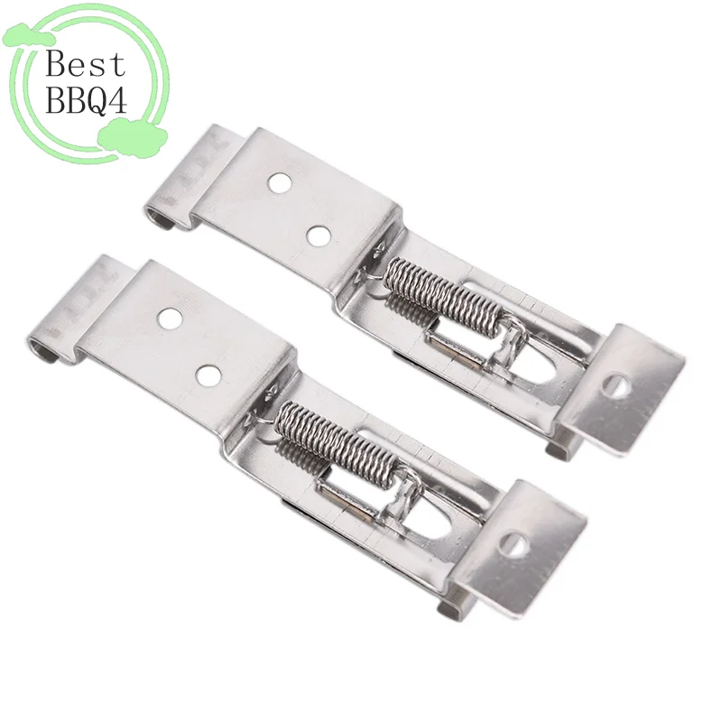 BBQ4 2X European Car License Number Plate Frame Holder Trailer Clips Spring Bracket