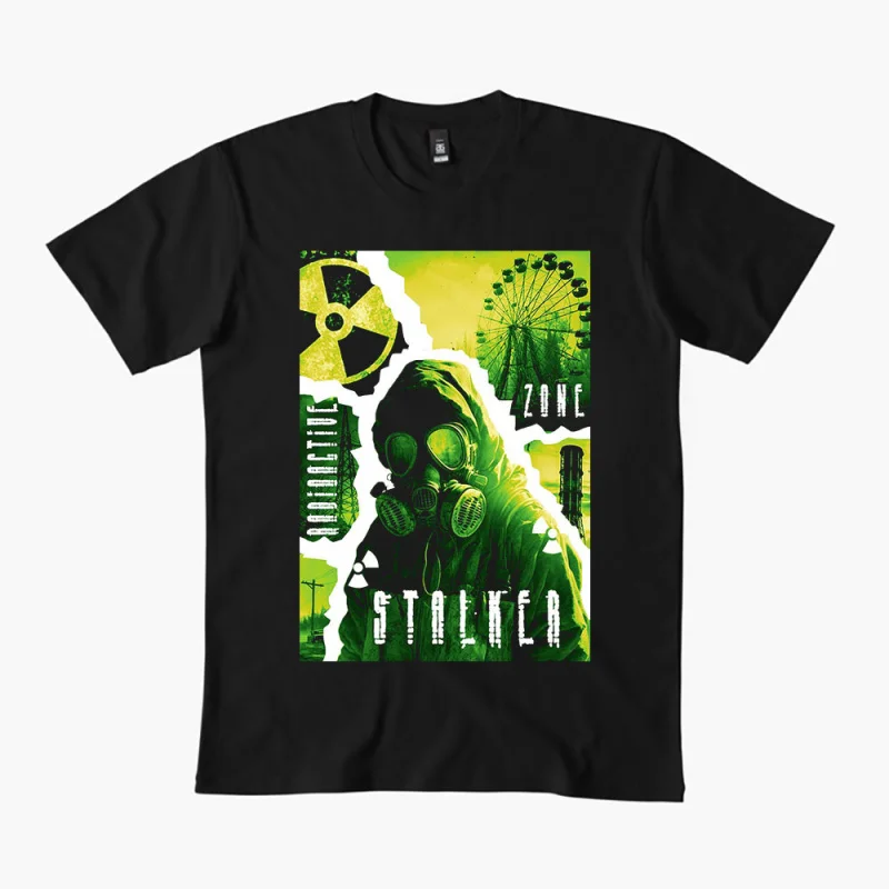 S.T.A.L.K.E.R. 2 Shadow of chernobyl 0401 Danger exclusion zone gift t shirt Video game Stalker Graphic Clothes All size Tops