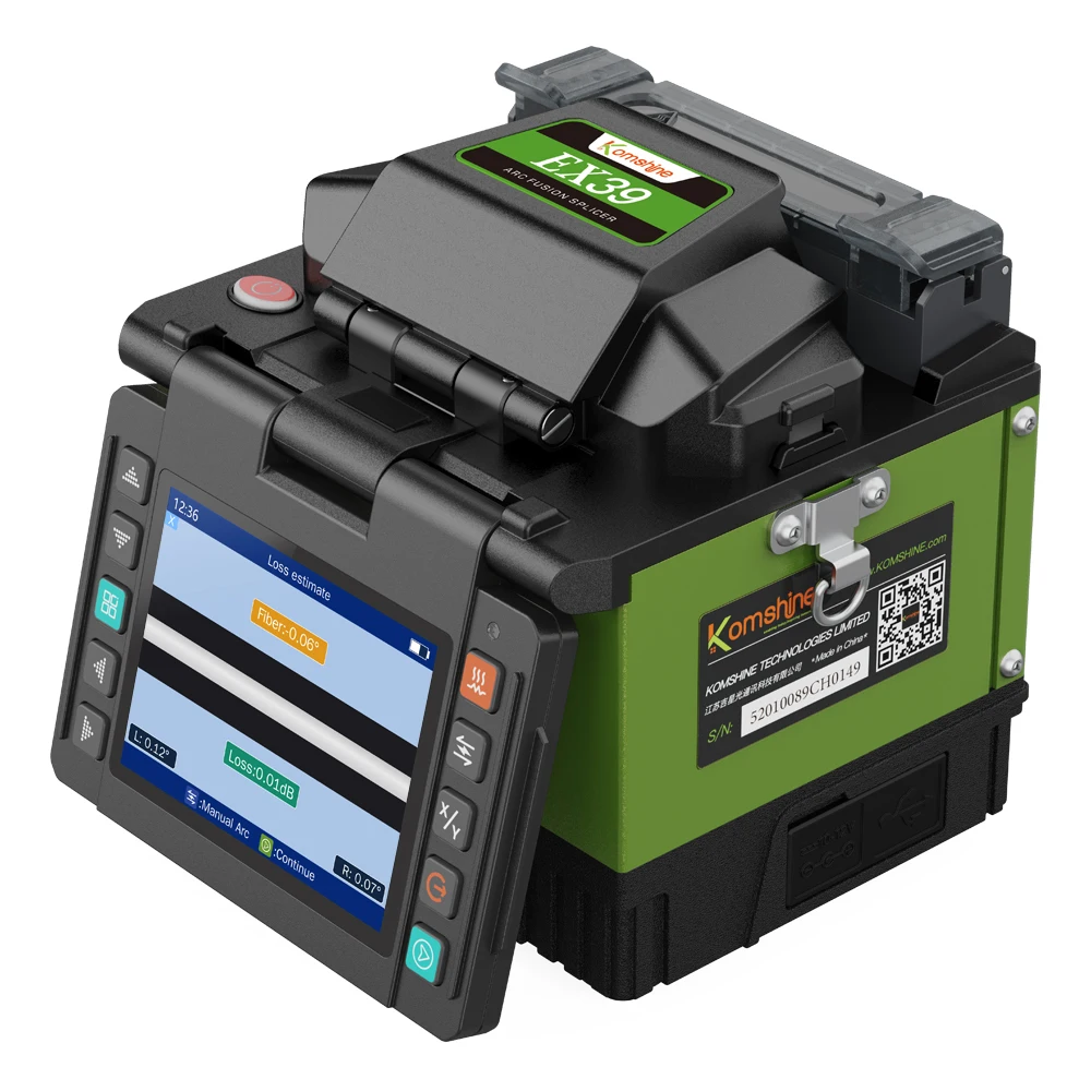 Hot Sell EX39 Fiber Optic Fusion Splicer Machine FTTH Handheld Automatic Heating TCP Support for Fiber Optic Tool