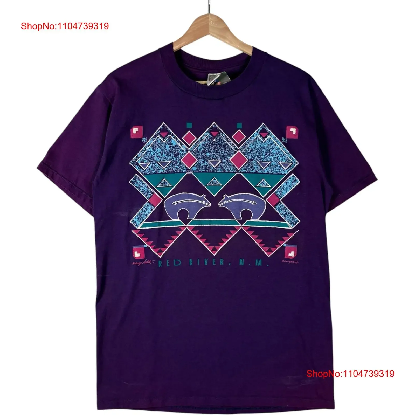 Camiseta Vintage de recuerdo de Nueva México de River Rojo para hombre, camiseta suave lavada vintage mediana púrpura para uso diario, versátil y transpirable