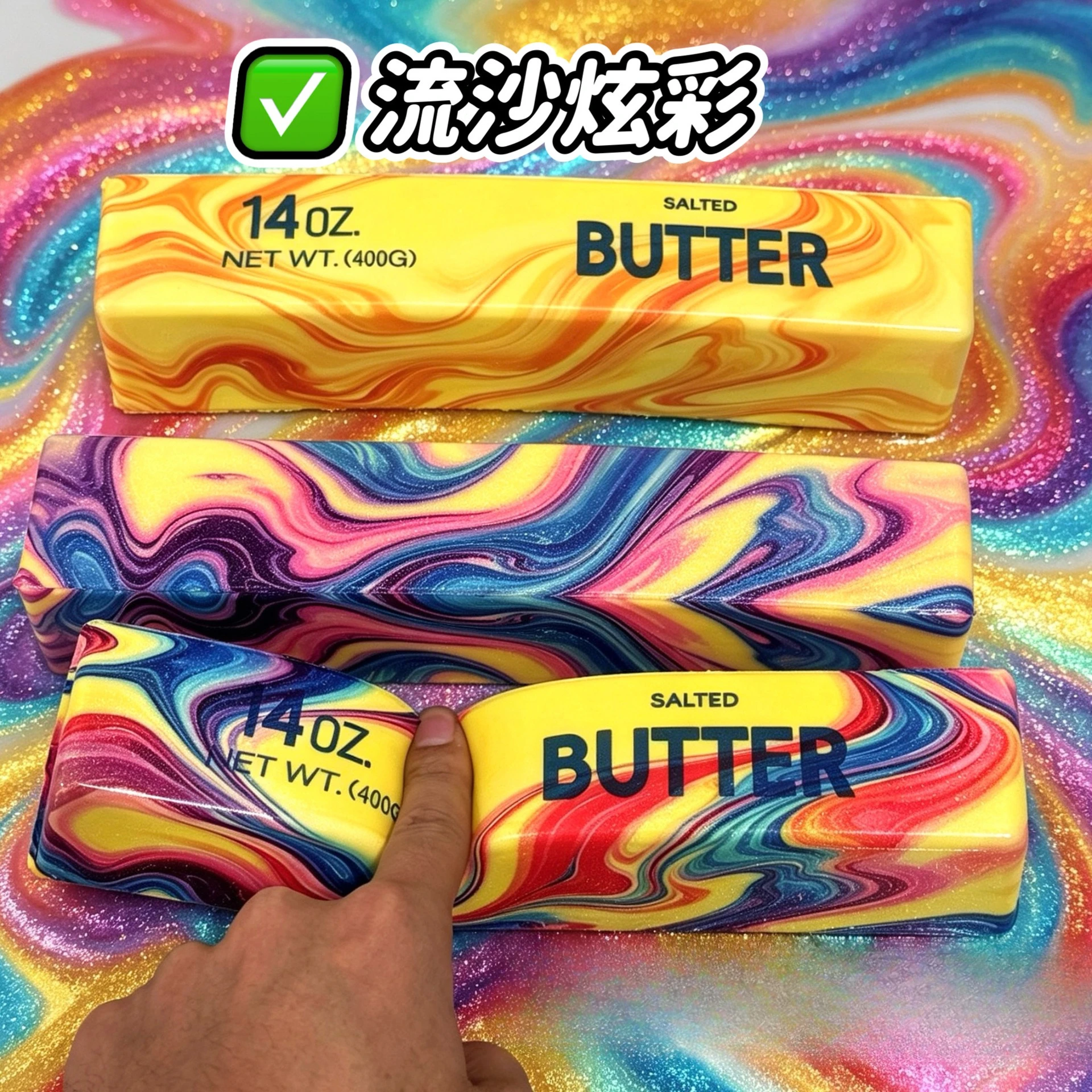 23cm/9.05in Giant Squishy Butter Stick Slow Rising Fidget Toy Game Scene Moist Squeeze Autism Gift Super Big Butters Stick Toy