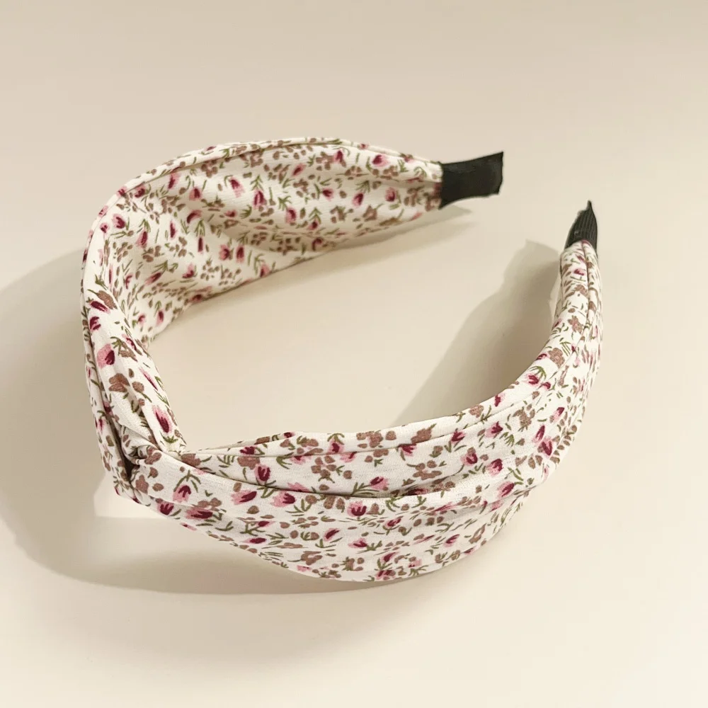 Bohemian Floral Cross Headband Women Wide Bands Hair Hoop Styling Tool Fabric Flower Print Vintage Headwear Accessories Summer - view 2