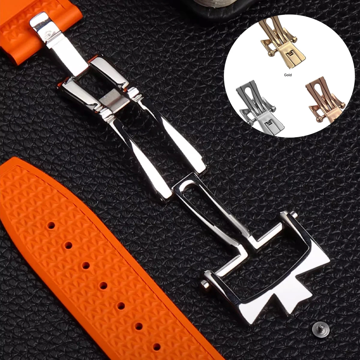 ل فاشيرون كونستانتين سلسلة ساعة مشبك اكسسوارات النمط الأصلي حزام ساعة اليد فراشة مشبك سوار 18 مللي متر 20 مللي متر