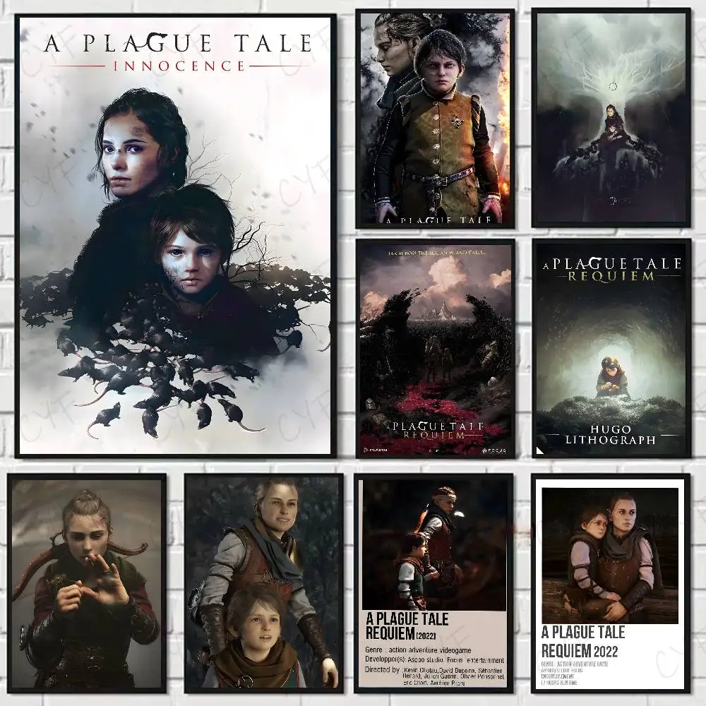 Spiel A P-Plague T-Tale R-Re-quiem Poster HD Kunst klebrige Wand wasserdicht Zuhause Wohnzimmer Schlafzimmer ästhetische Dekoration