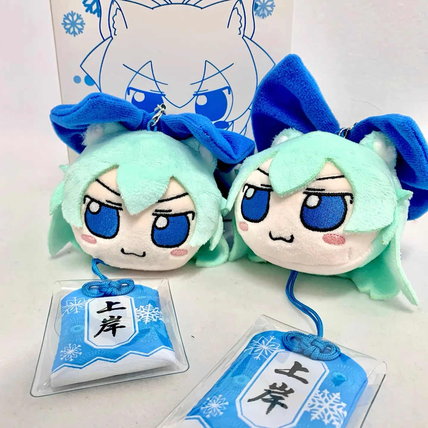 10cm TouHou Project Cirno Plush Toys Cute Soft Stuffed Fumo Cosplay Keychain Pillow Dolls For Kid Birthday Christmas Gift