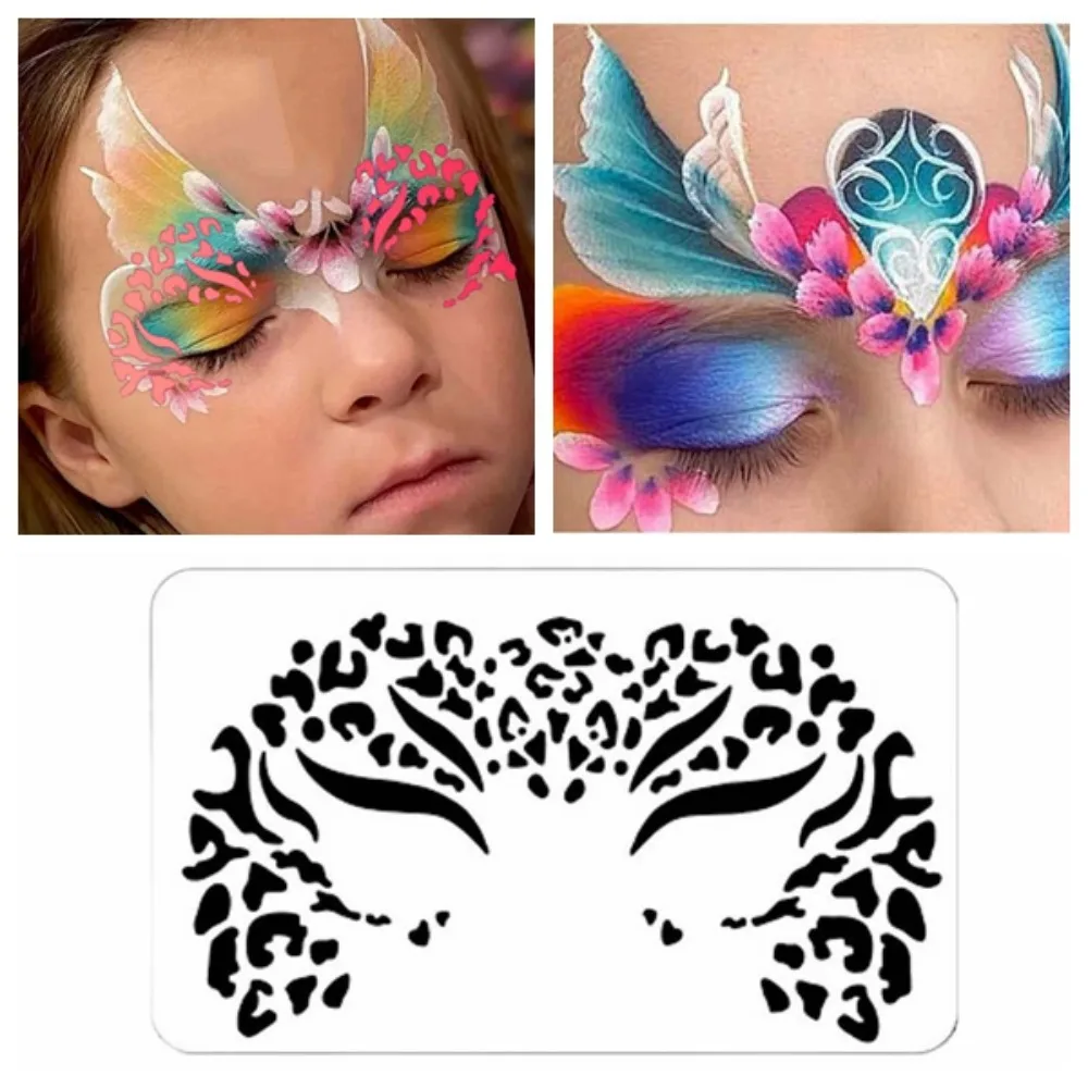 Hollowed Face Paint Templates Stage Performance Makeup Easily Use Body Art Paint Stencils Reusable Decorative DIY Makeup Tools