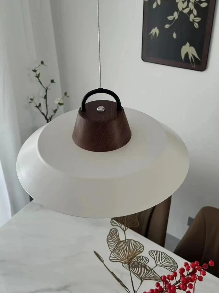 Nordic Wabi-Sabi Fisherman's Hat LED Pendant Light Modern Creative Restaurant Kitchen Table Bar Decorative Lighting